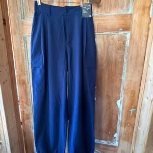GAP FIT Runaround High Rise Joggers WIDE LEG pants Navy XS
